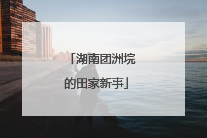 湖南团洲垸的田家新事